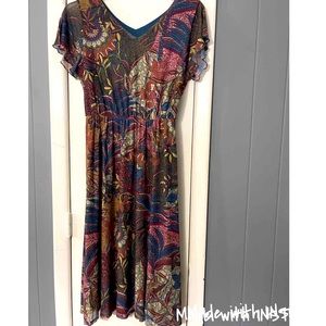 NWT Christopher and Banks Colorful Paisley Dress
